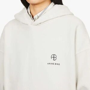 Anine Bing Aiden Hoodie Stone